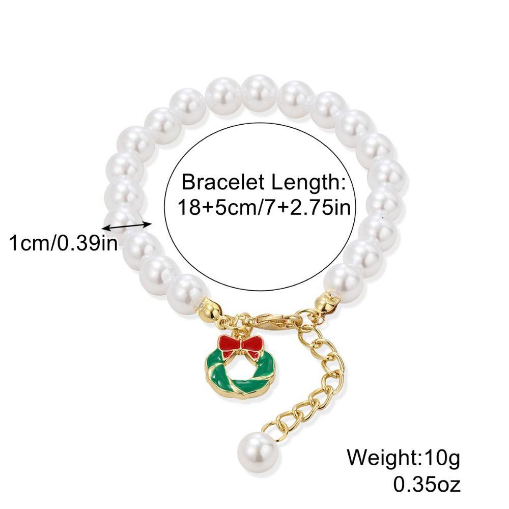 Cartoon Double Layer Christmas Necklace Santa Christmas Tree Rice Beaded Chain Jewelry Accessories Gingerbread Man