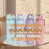 1PC Cookie Baking Crew Cartoon Art 750ml Color Plastic Sports Water Bottle Leakproof Flip Straw Lid Suitable for Sports Office Home Use