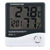 HTC-1 Multifunction Digital Thermometer Humidity Gauge Clock with Big Screen Room Digital