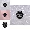 Уникальный креативный эмалевый значок-пин в виде мультяшного черного кота для стильных аксессуаров для одежды