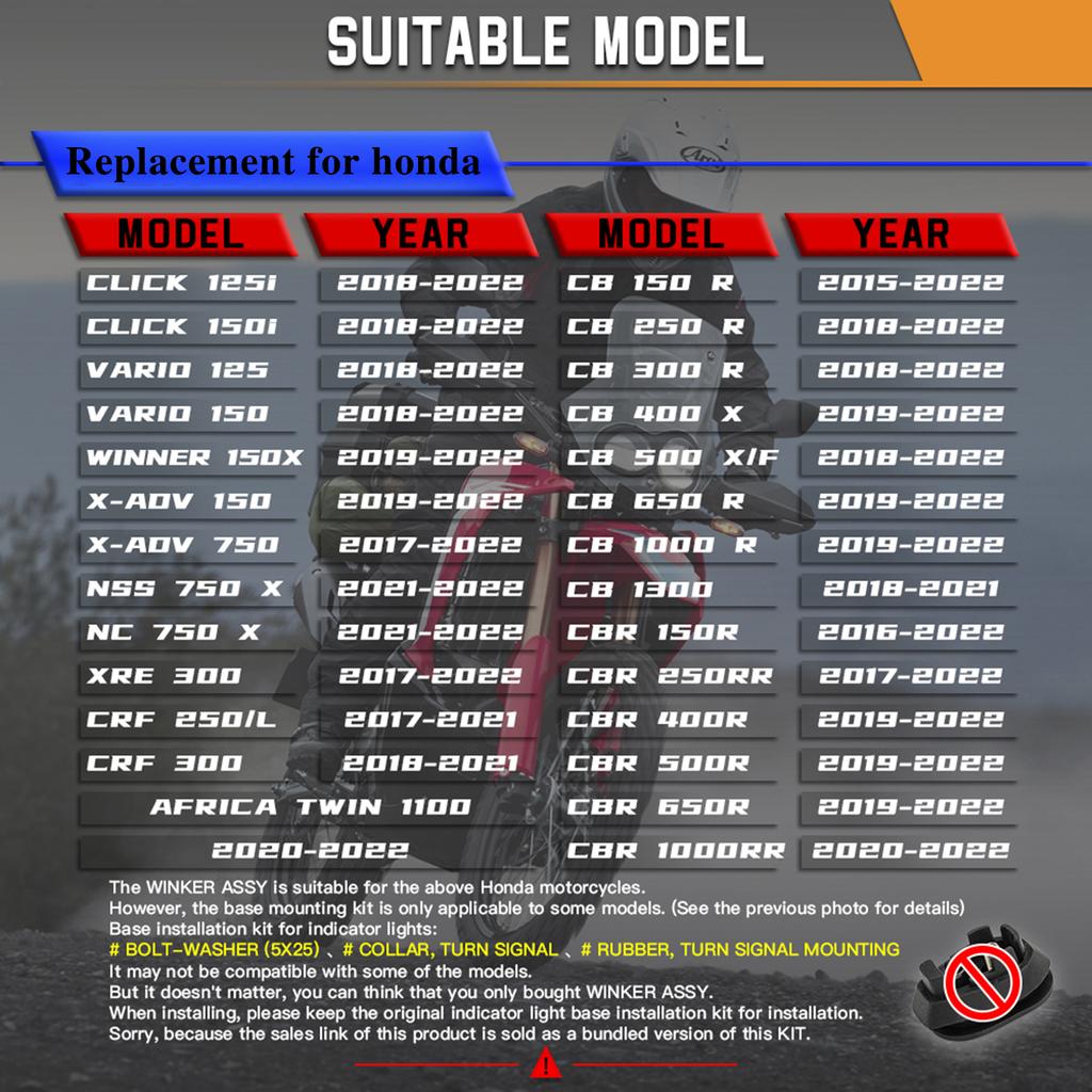 2 шт., замена светодиодного указателя поворота для HONDA CLICK 125 I CLICK 150 I VARIO 125 VARIO 150
