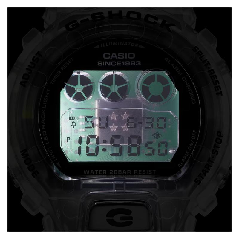 Casio Серия G-SQUAD Серия G-SHOCK 40-летие CLEAR REMIX Водонепроницаемость 200 м Кварцевый механизм Ремешок из смолы Японские и корейские часы DW-6940RX-7JR