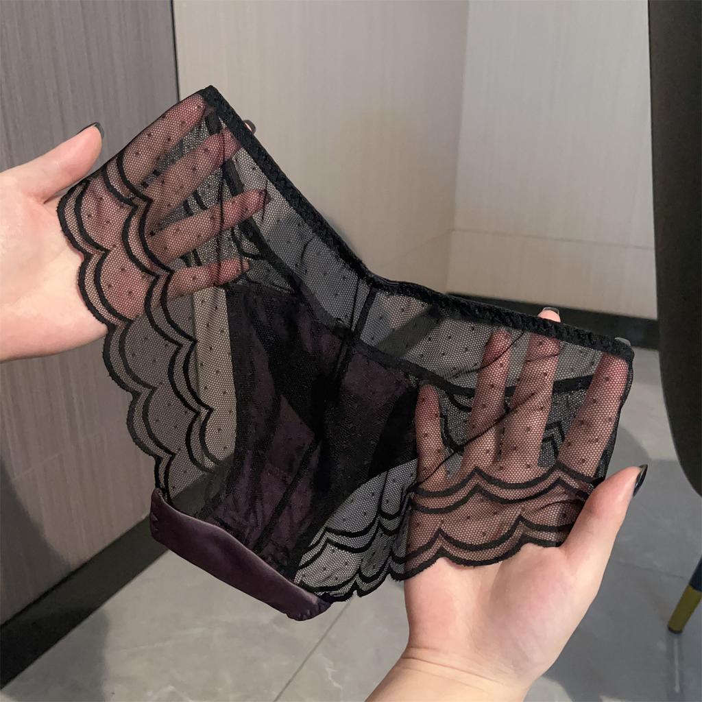 Женские летние нового стиля легкая роскошь атласные сексуальные кружевные высокие разрезы треугольные трусы