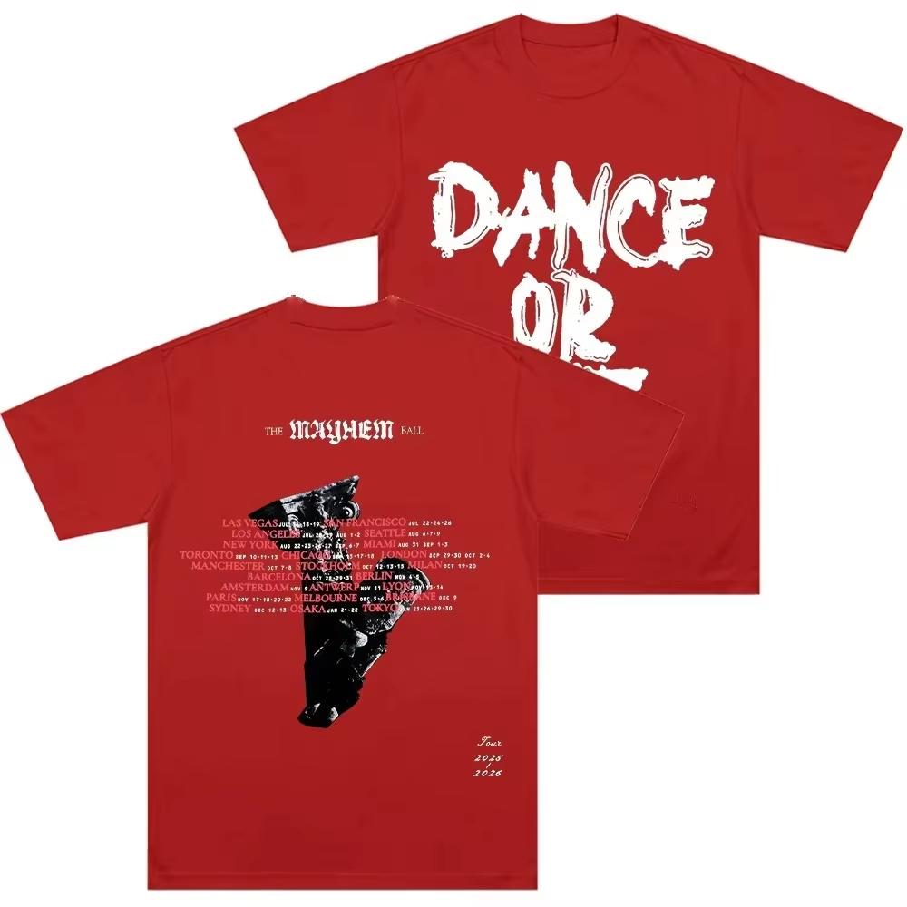 Lady Gaga Mayhem Dance or Die Tour Concert Unisex Oversized Y2K Vintage Pure Cotton Crew Neck Unisex And Unisex TShirt