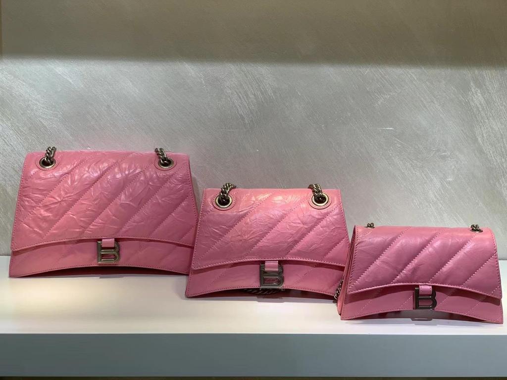 Сумка из коровьей кожи с плиссировкой в форме песочных часов и бриллиантами, весна/лето 2023 г., с пряжкой-цепочкой в форме буквы B — женская сумка через плечо/через плечо