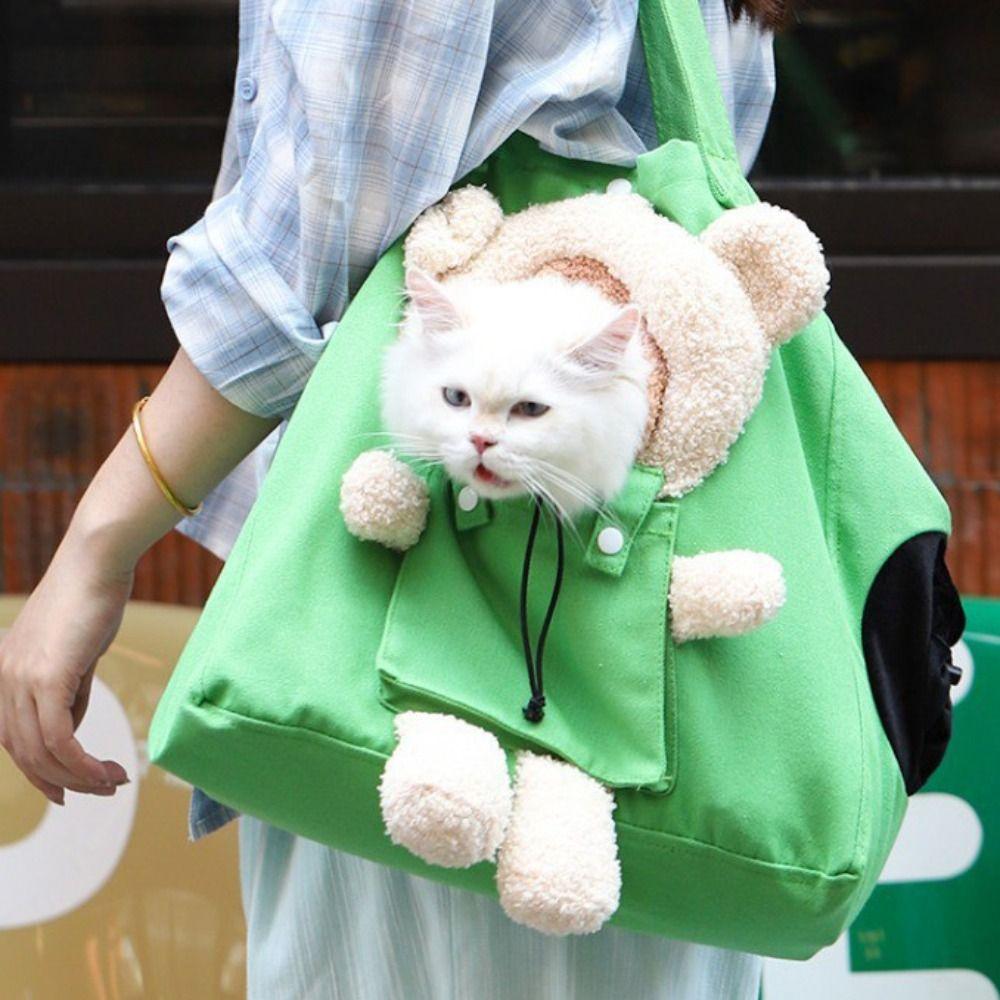 Портативная дорожная сумка для питомца Дышащая сумка для питомца для улицы Практичная сумка-переноска для кошки Пеший туризм