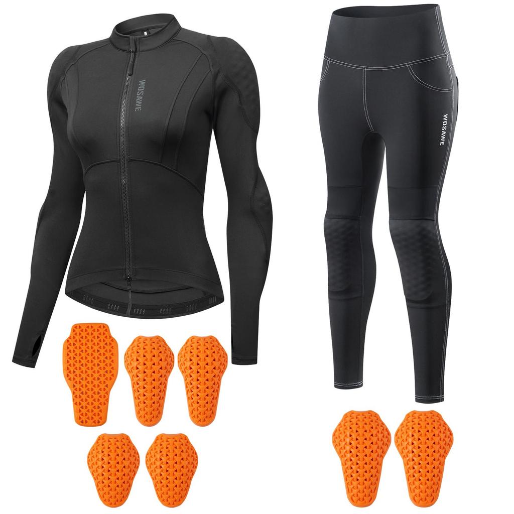 Wosawe Женские мотоциклетные брюки для мотокросса, сертифицированные CE, облегающего кроя, эластичные, с мягкими вставками - Мотоциклетный костюм