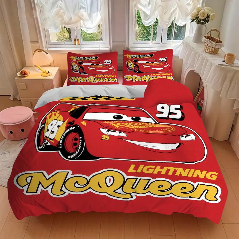 3Pcs Mcqueen Race Ready Bedding Sets For All Sizes New 3D Printed Bed Cover Comforter Duvet Cover Pillowcase Bedroom Decoration