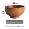 180-800ml Japanese Style Wooden Bowl Salad Soup Rice Bowl Natural Tableware Food Utensil Kitchen Ramen Noodles Dinner Tableware