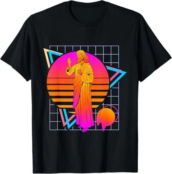 Men's and Women's T-shirts NEW LIMITED Jesus Retro 80s Style Design Best Gift Idea Tee T-Shirt S-3XL