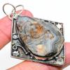 Natural Desert Rose Druzy Gemstone 925 Sterling Silver Pendant 2.68" M6Z75