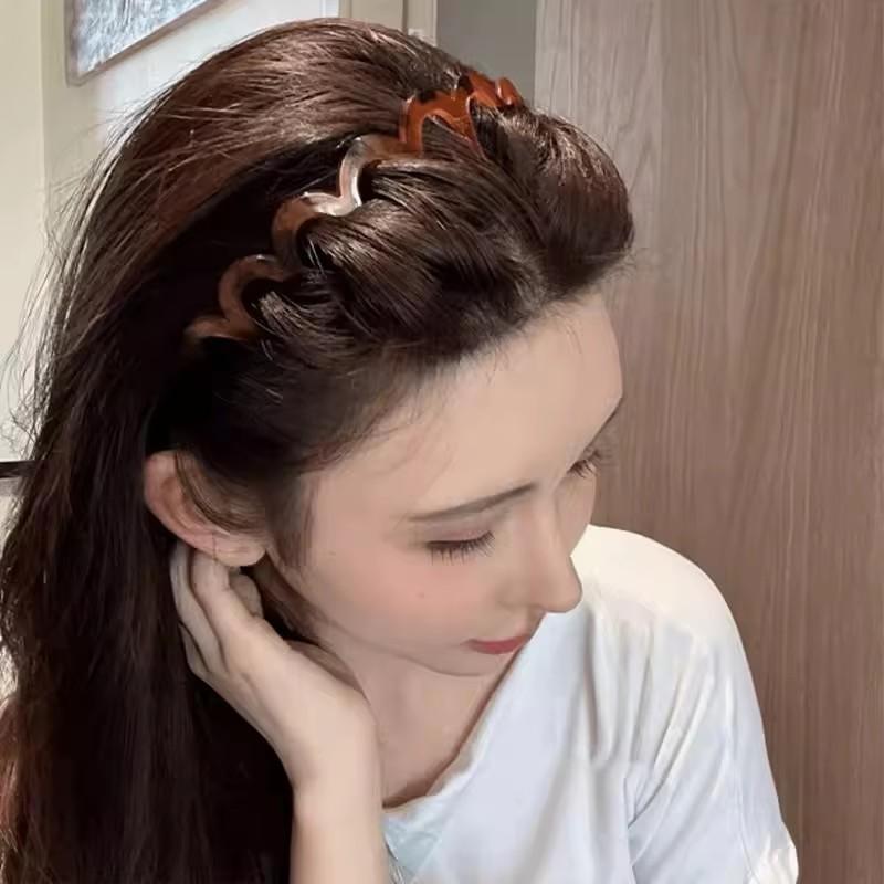 Fix Bangs Broken Hair Teethed Non-slip Amber Hair Bands For Women Girls Sweet Hair Ornament Headband Fashion Hair Accessories
