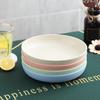 Обеденная тарелка, однотонная, гладкая поверхность, легкая чистка, безопасная для микроволновой печи, пищевая посуда, круглая форма