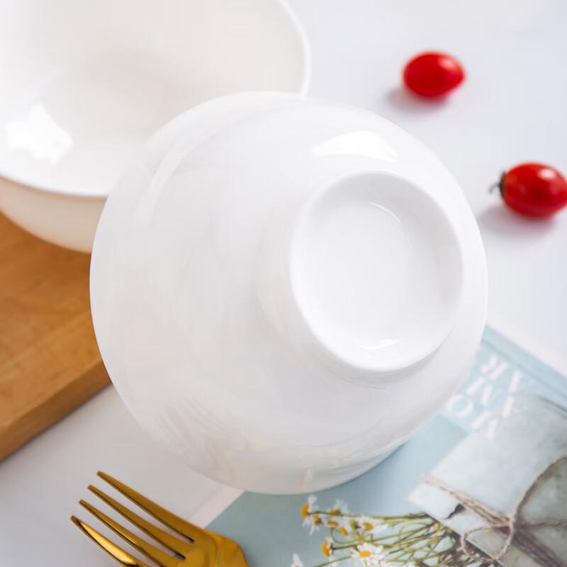 Высокие рисовые миски из костяного фарфора Jingdezhen - Белые