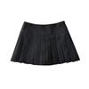 Split Pleated Skirt Women Summer High Waist A-line Slim Mini Skirt Grey Preppy Tennis Vintage Korean Casual