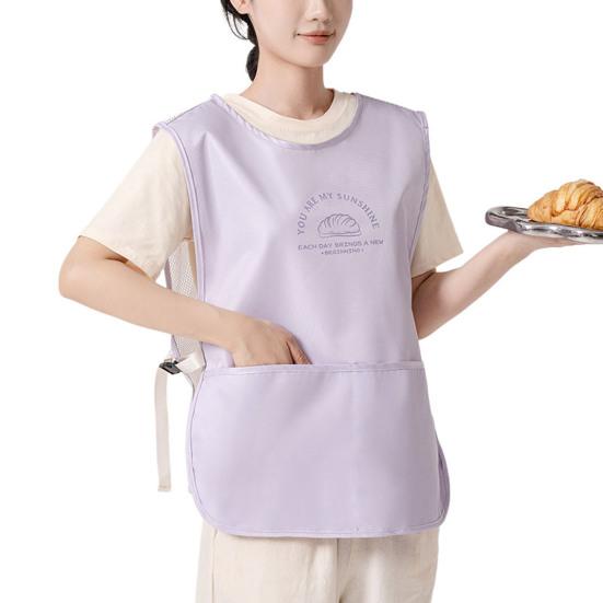 Vest Apron for Women Summer Kitchen Smock Oil Resistant Apron with Pockets Multi-Purpose Waterproof Apron for Cooking BBQ Hosting