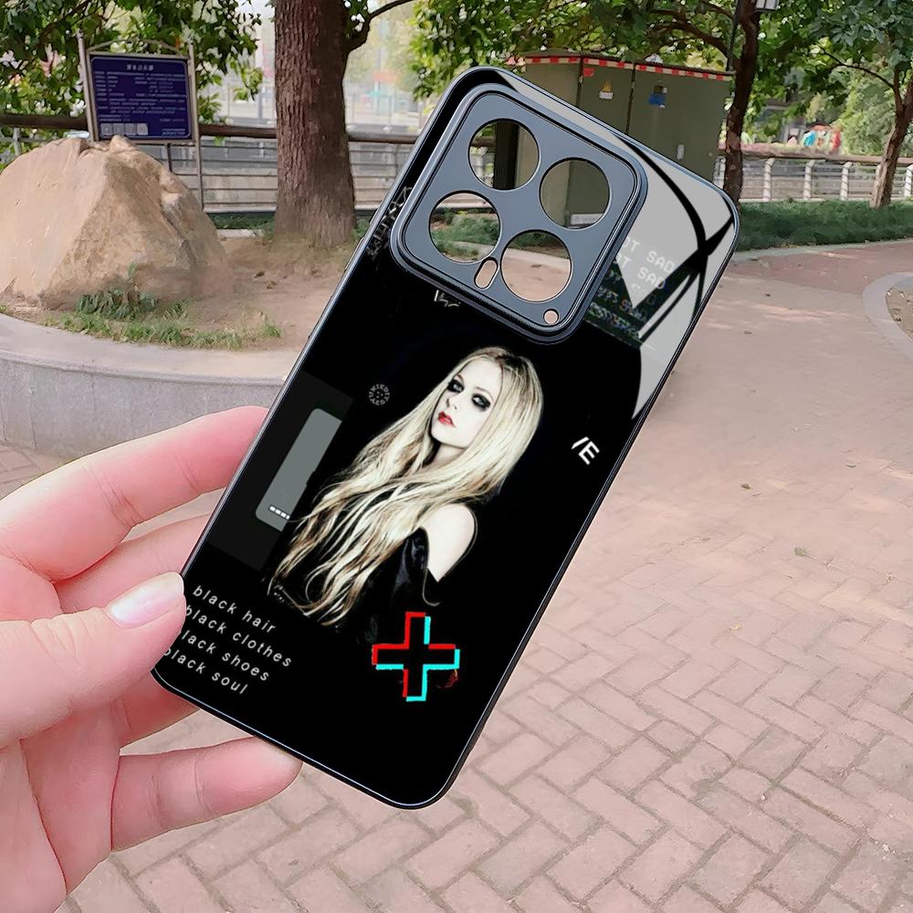 Чехол для телефона с певицей Аврил Лавин для Xiaomi Redmi Note 14 13 12 14c 13c 13x A5 A3 A2 Pro plus стеклянная крышка