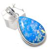 Синий Триплет Опал Драгоценный камень 925 Стерлинговое Серебро Ювелирная Подвеска 1,85"