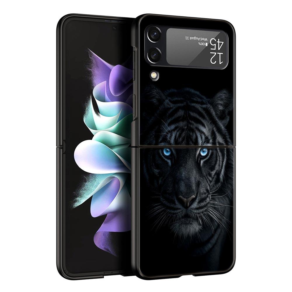 Лаконичный чехол для телефона с рисунком льва для Samsung Galaxy Z Flip3 Flip4 Flip5 Чехол-оболочка для Z Flip 3 4 5 6 7 Жесткая складная крышка