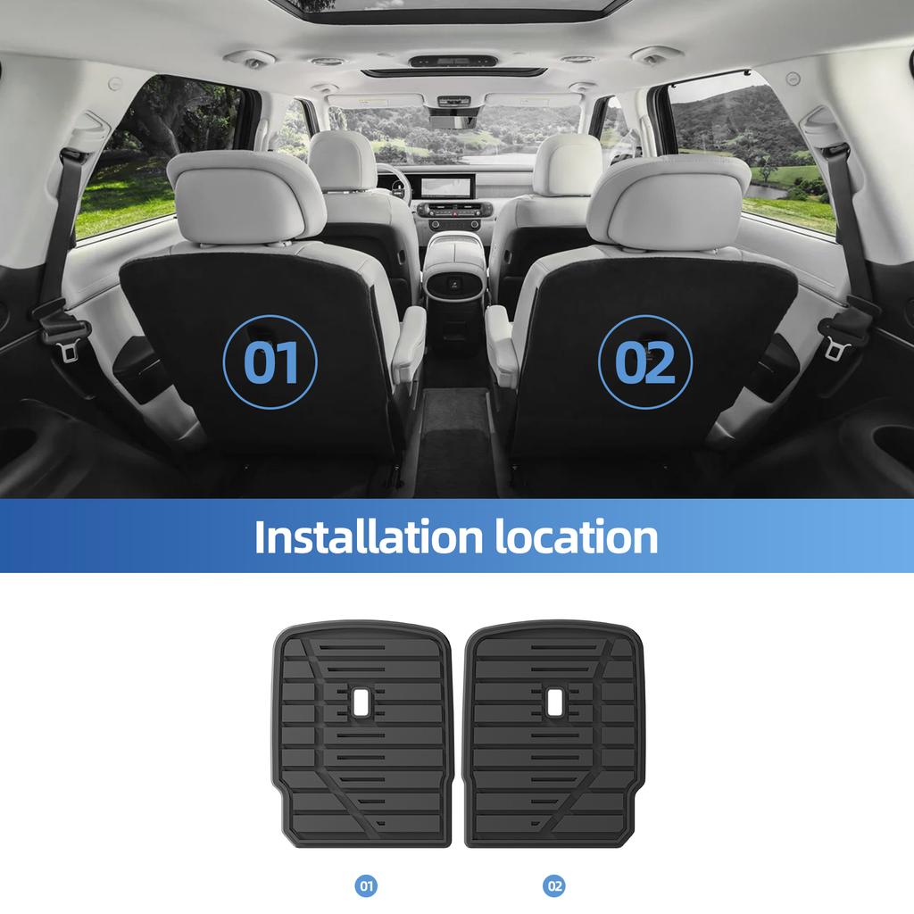 Smabee Right Drive for Hyundai Palisade Hybrid 7Seats 2026 (Not Fit Fuel Version) TPE Car All-weeather Floor Mats Trunk Pad