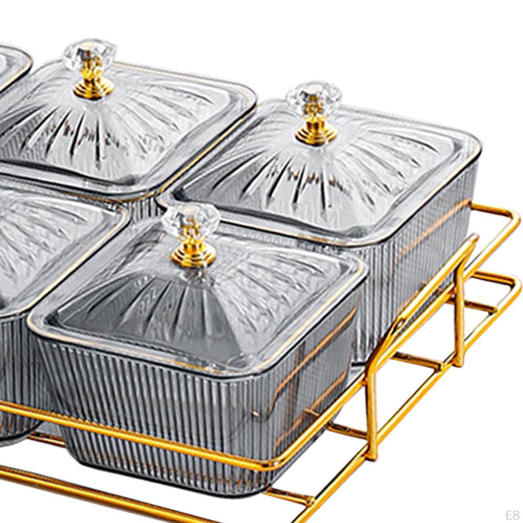 6 мисок для закусок и десертов, фруктовая тарелка с подставкой, сервировка