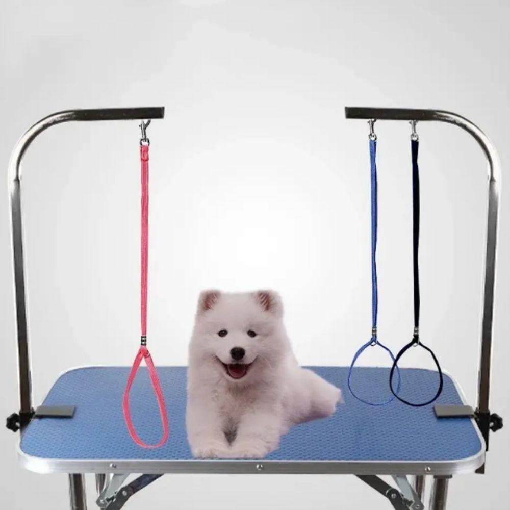 Nylon Dogs Grooming Restraint Rope Solid Color Pet Loop Lock For Grooming