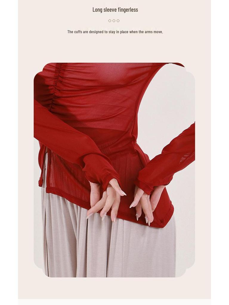 Взрослый женский топ из марли в китайском стиле для современных и классических танцев