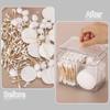 Qtip Holder Dispenser Clear Bathroom Organizer Jar Swab/Pad/Ball Holder Container Cosmetics Storage Boxes for Vanity