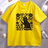 Бохо Кошка Кофеман Футболка Унисекс Одежда Смешная Комфортная Короткий Рукав Печатная Футболка Винтажная Круглый Вырез Печатные Футболки