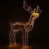 Décoration De Noël - SPRINGOS - Renne Animé - 288 LED - 95 Cm - Blanc Chaud