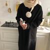 Soft Knit Winter Scarf With Pom Poms Women Warm Solid Color Neck Wrap In Ivory White Coffee Mocha Black Gray