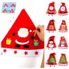 Non-woven Fabric DIY Christmas Hat Toy Santa Claus Kriss Kringle Hat Kids Xmas Arts Hats  Toddlers
