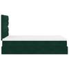 Ottoman Bed with Mattress Dark Green 120x200 cm Velvet