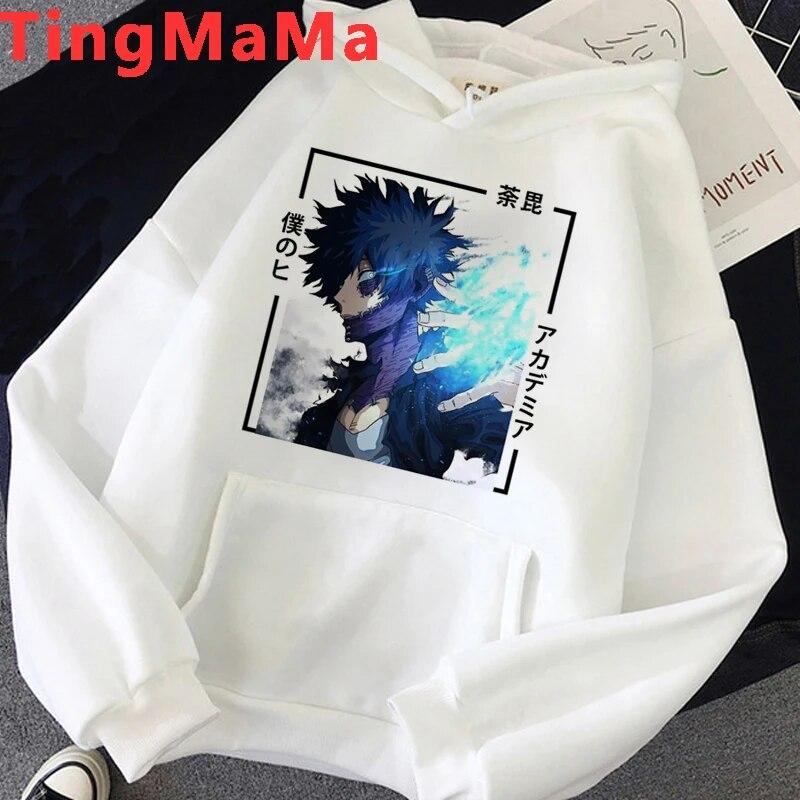 Толстовки с капюшоном из японского аниме «Мой герой Академии» унисекс Kawaii Shoto Todoroki уличная одежда с графикой унисекс толстовки Harajuku Dabi мужские унисекс