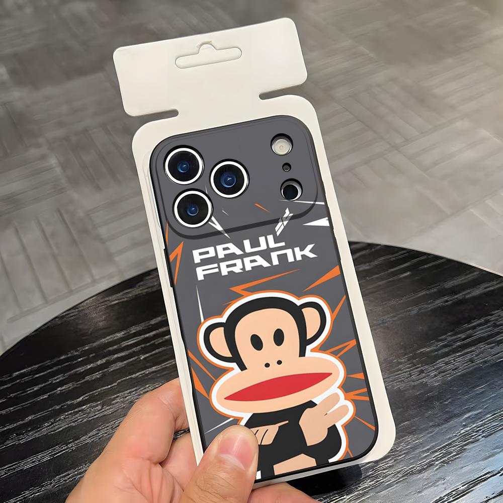 P-Paul F-Frank Phone Case For IPhone 17 Air 16 E Pro Max 15 14 13 Mini 12 Pro 11 Max Plus Black Soft Shell
