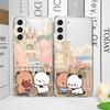 Креативный Милый Прозрачный Чехол BUBU DUDU для Пары для Samsung Galaxy S25 Ultra S24 S23 FE S22 S21 S20 Plus A55 A54 5G Мягкие Чехлы