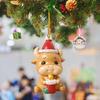 Рождественские подвесные украшения в виде животных 3D мультфильм Санта-елка Лось Медведь Собака Кошка Банни Овца Многоразовые рождественские елочные украшения Подвеска Праздничные принадлежности Подарок