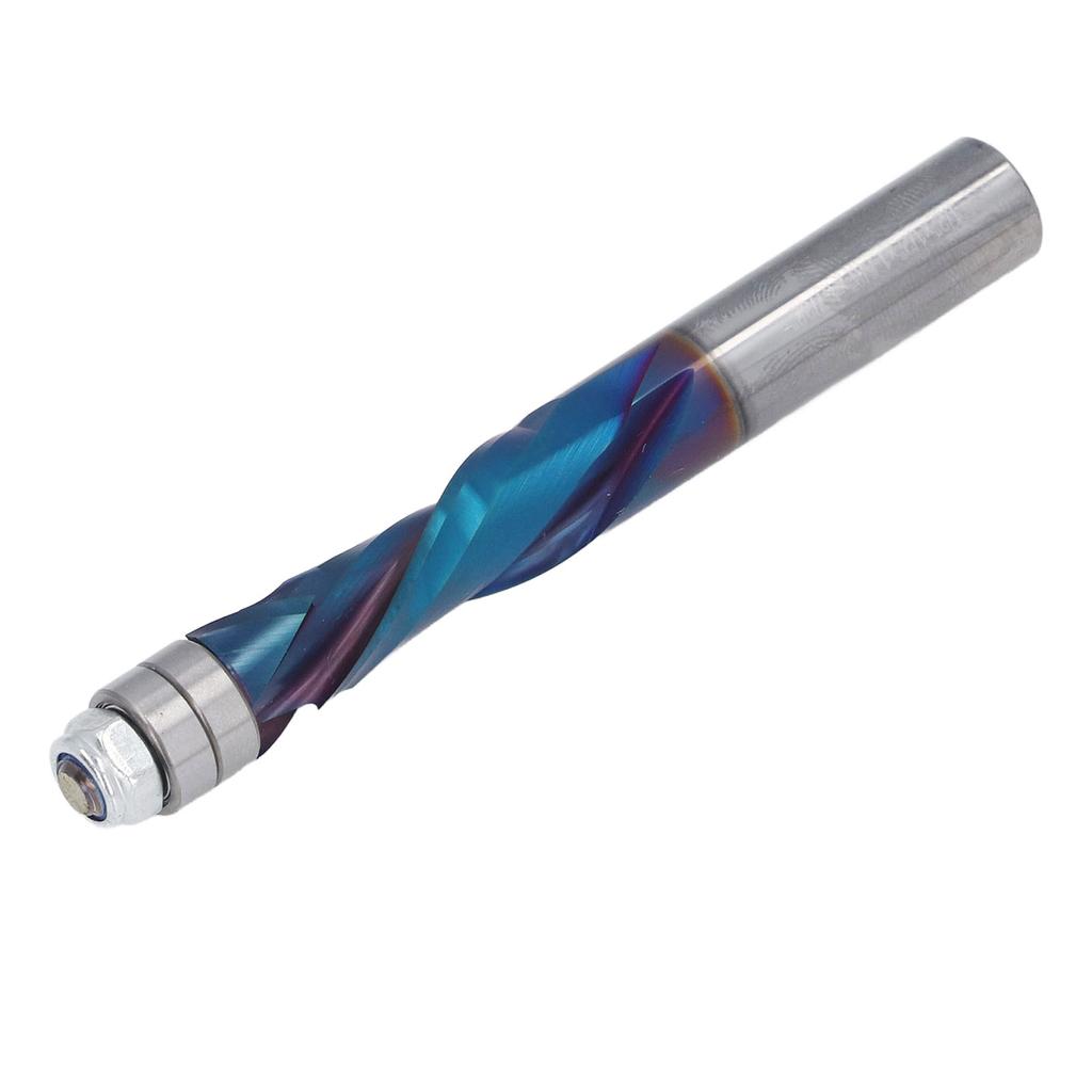 Compression Spiral Router Bit Carbide 12in Shank Spiral Flush Trim Router Bit for Woodworking