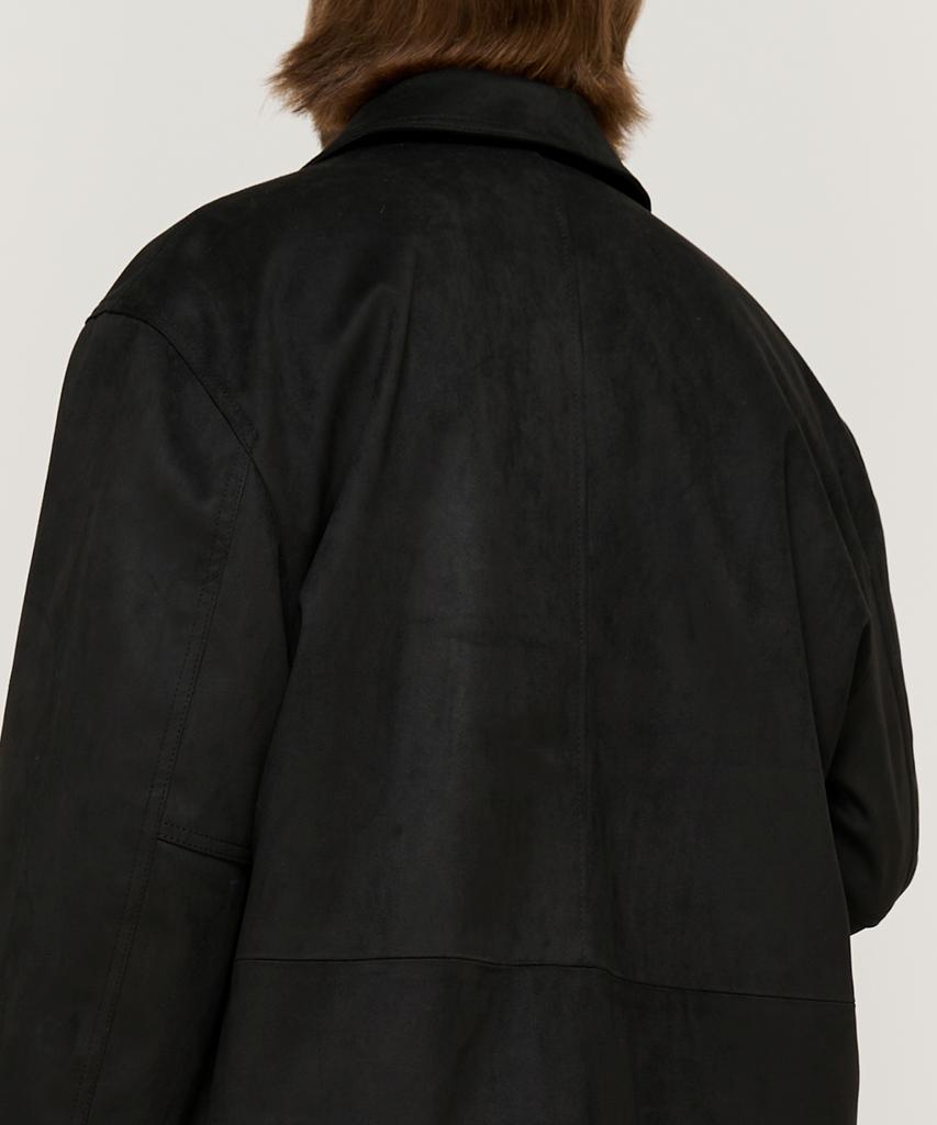 Cargobros Suede Semi-Half Jacket (Black)