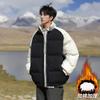 Padded Jacket for Men's New Winter Models, Fresh and Trendy Color Matching, Stand-up Collar, Warm and Thickened Padded Jacket for Couples