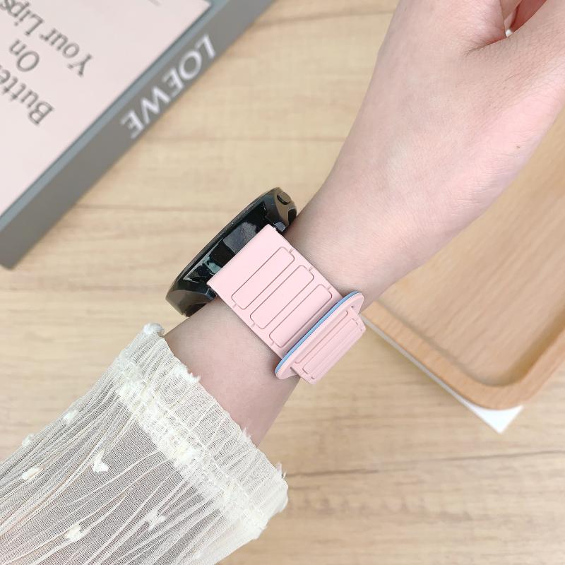 18mm 22mm 20mm Magnetic Silicone Strap For Samsung Galaxy Watch 7 6 5 4 44mm 40mm Sports Band For Galaxy Watch 4 6 Classic 47mm Huawei GT 4/5/6 41mm