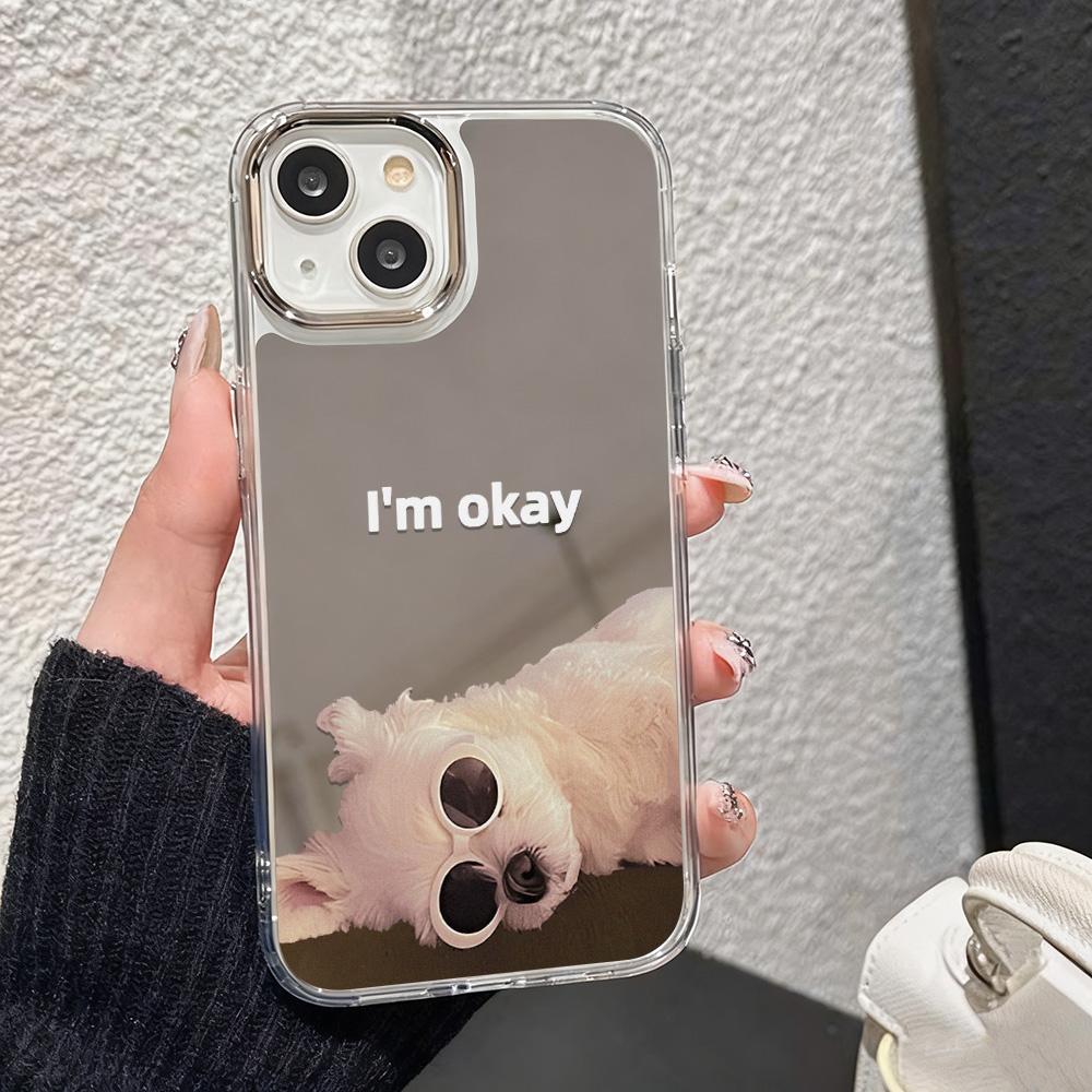 Милый Чехол Для Телефона С Узором Котенка И Зеркалом Для IPhone 17 Pro Max 16 13 11 15 14 12 Air 16 17 15 Модный Защитный Чехол Funda