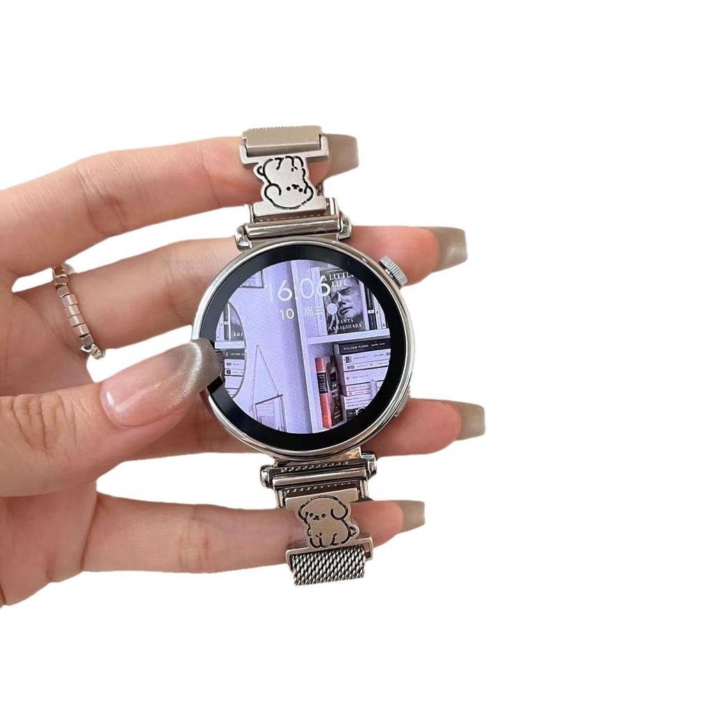 Cute Puppy Cat Milan Strap Suitable for Huawei GT4 Strap GT5 Magnetic FIT3 Bracelet Xiaomi Mi 8/9