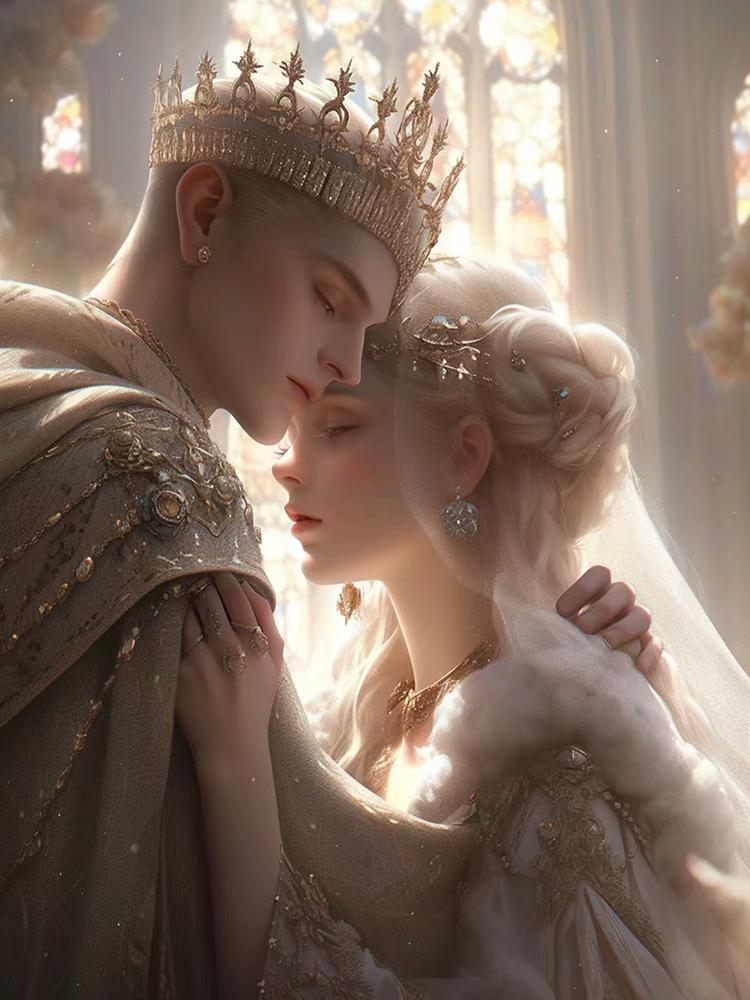 5d Алмазная картина Принц Принцесса Полный круг Diy Алмазная мозаика Вышивка Любовник Крест Набор Украшение для дома