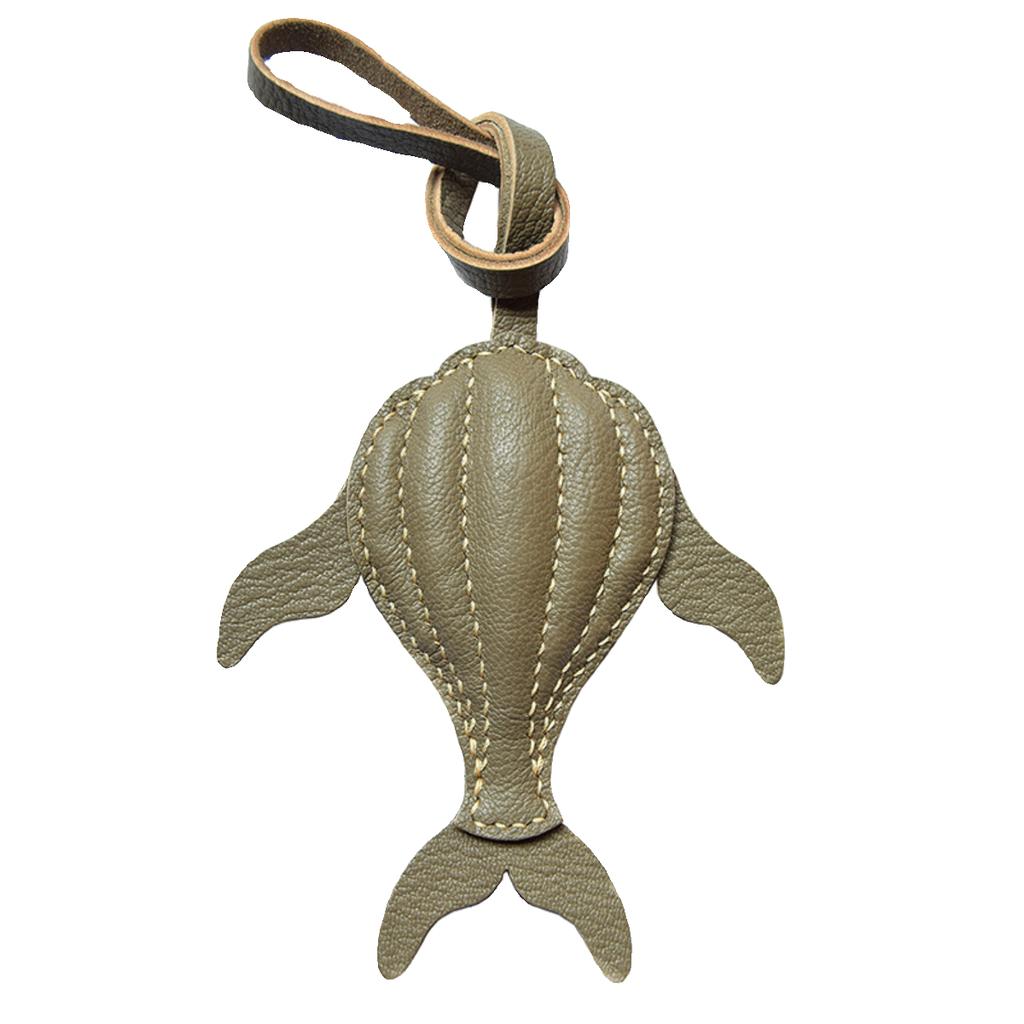 Whale Original Handmade Leather Car Key Bag Pendant Simple High-end Sense Niche Versatile Key Chain