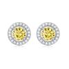 S925 Silver Earrings Moissanite Gold Round Earrings Fashion Sweet Earrings Gift Silver Jewelry