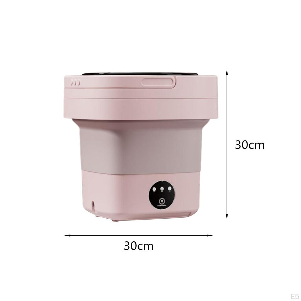 Foldable Mini Washing Machine 6.5L 3 Models Powerful for Travel Dorm Laundry Green