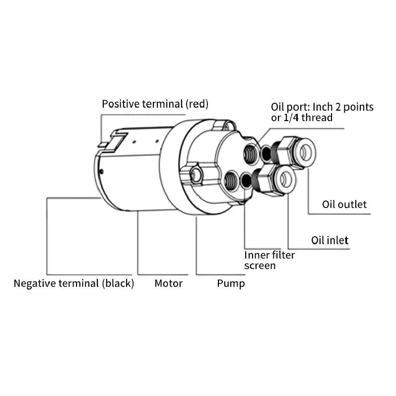 The Whole Set DIY Mini DC Oil Pump 12V Oil Transfer Oil Pump Engine Oil Pump Micro Self-suction Gear Oil Transfer Pump