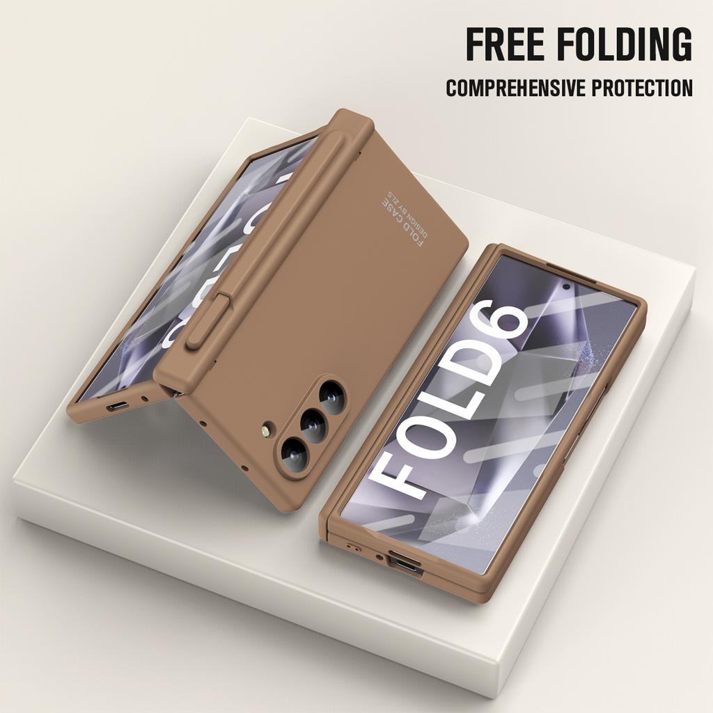 Матовая жесткая задняя крышка с шарниром защитная пленка для контейнера для ручек для Samsung Galaxy Z Fold 6 5 4 3 защитный чехол ударопрочный ультратонкий
