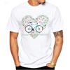 Summer Men Short Sleeve Muntain Bike Mtb Life Style Adventure Travel Drawing Bicycles Tatto T-Shirt White Casual Tops Boy Tees
